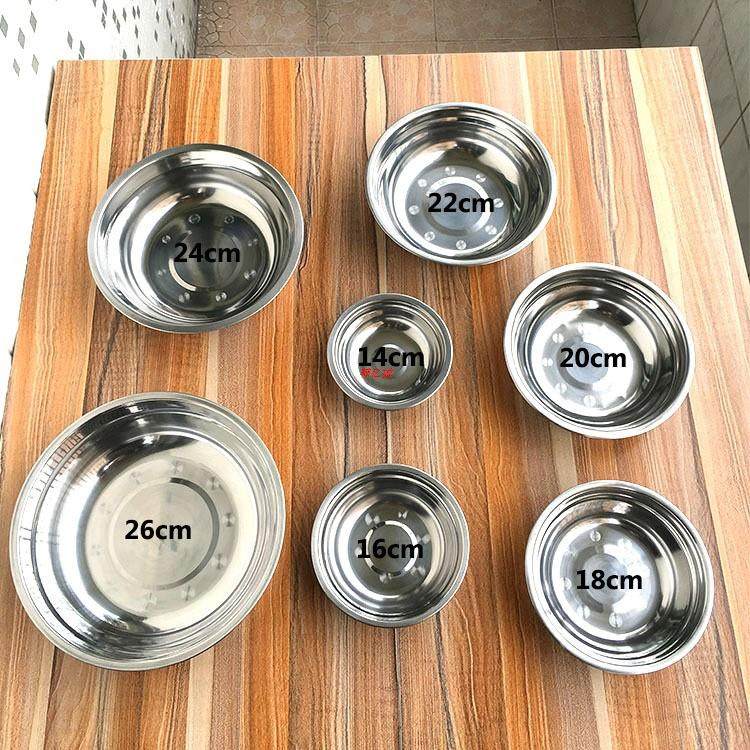 不锈钢汤碗加厚加深圆形工地食堂商用汤面铁饭碗家用泡面小盆汤碗,淘宝优惠券,粉丝福利购,淘宝优惠卷
