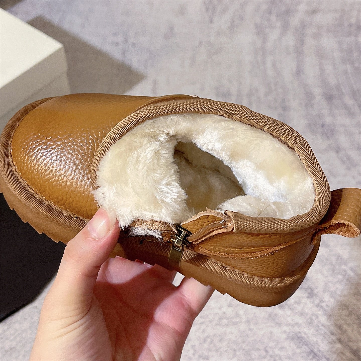 2025冬季新款真皮雪地靴男童加厚保暖厚底女童大棉靴子防滑棉靴,淘宝优惠券,粉丝福利购,淘宝优惠卷