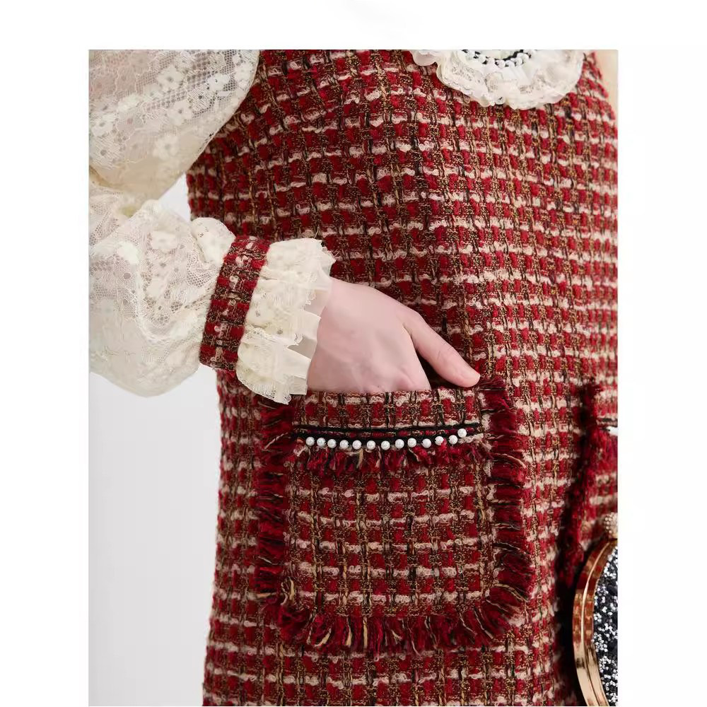 爵莱菲大码假两件胖mm秋季新款气质甜美通勤复古格调小香风连衣裙,淘宝优惠券,粉丝福利购,淘宝优惠卷