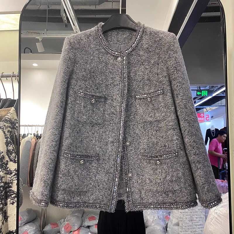 爵莱菲大码高级感小香风外套女羊毛呢加厚轻薄羽绒内胆女款短款,淘宝优惠券,粉丝福利购,淘宝优惠卷