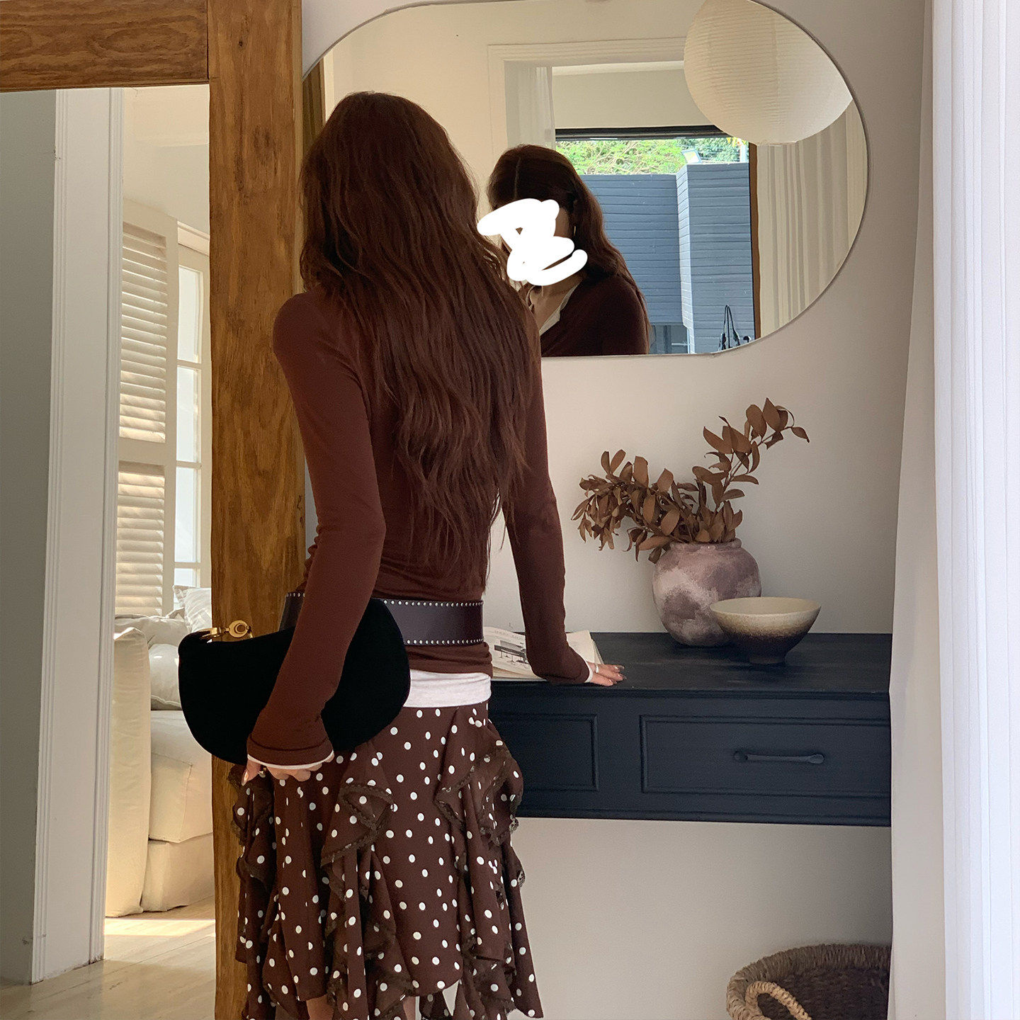 爵莱菲大码2026复古波点设计感不规则半身裙女高腰显瘦a字裙子,淘宝优惠券,粉丝福利购,淘宝优惠卷