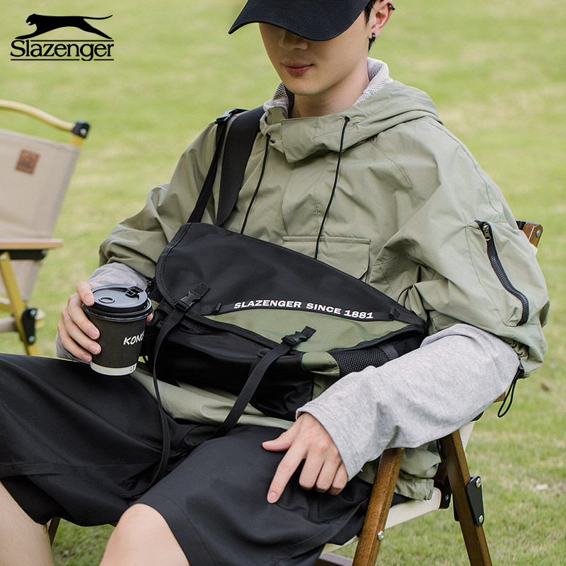 slazenger潮牌机能男生百搭斜挎包 slazenger箱包男士包袋