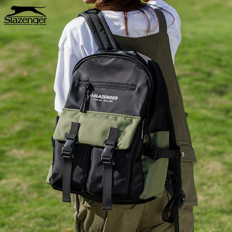 slazenger潮初高中学生时尚双肩包 slazenger箱包双肩背包
