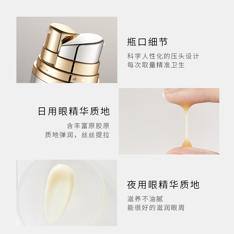 透真旗舰店透真多肽弹力日夜修护眼霜紧致补水保湿淡化黑眼圈眼袋细纹抗皱女2