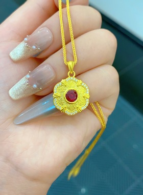 古法黄金包银麻花项链轻奢锁骨链