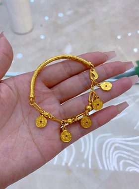 金包银手链女钱币半镯2025新款