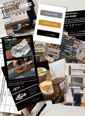 ins韩系墙贴海报卡片咖啡店装饰