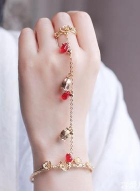 中国风古风铃铛手镯有声森系风铃