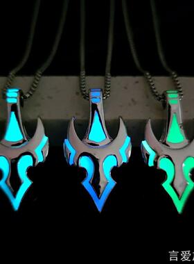 夜光火焰龙狼王项链土酷男女ins