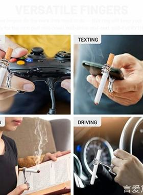 新款手骨戒指烟托抽烟架金属粗烟