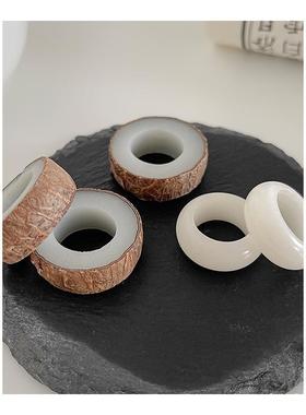 手工自己做白玉菩提戒指diy