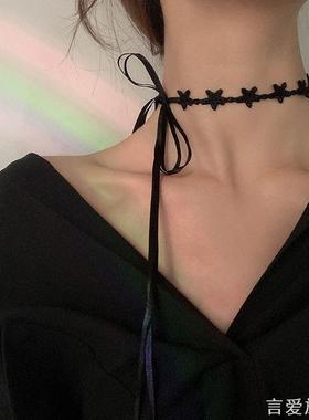 韩版百搭choker项链女学生锁骨链