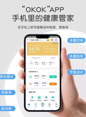华为云电子秤家用体重秤减肥专用智能精准体脂秤小型充电人体秤