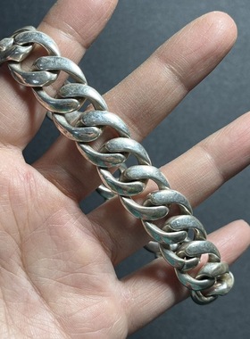 古玩收藏老银民俗手链老银匠手工苗银本命转运招财手饰男款银饰品