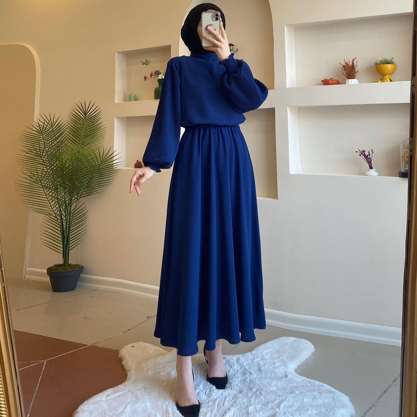 中东系带长连衣裙Middle Eastern Arab lace up dress long skirt - 图0