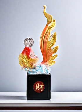 年年有余客厅锦鲤摆件招财新中式