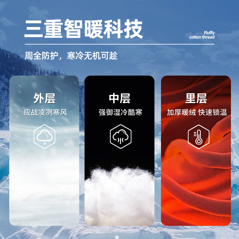 GV真维斯假两件棉服外套男冬季新款情侣棉衣男款加厚保暖棉袄子B