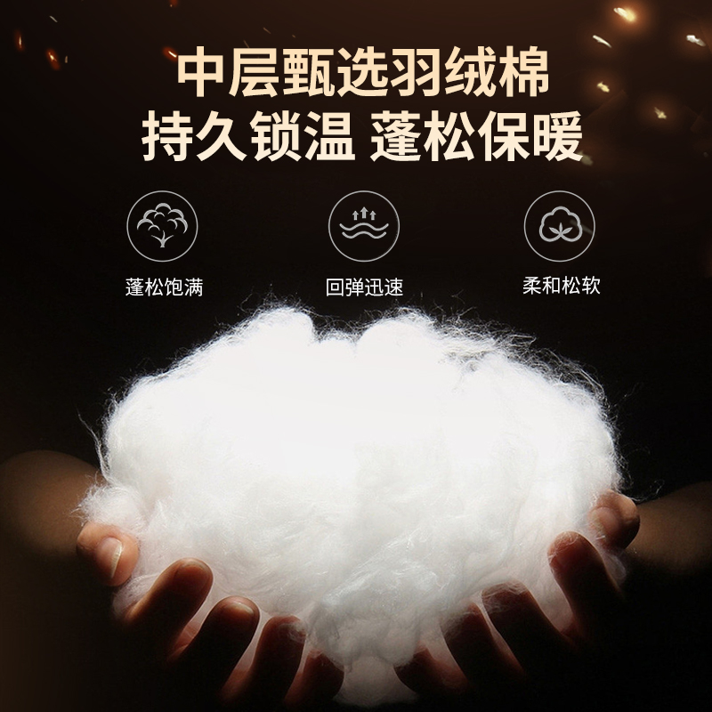 GV真维斯棉服男款冬季加绒加厚外套男秋冬保暖黑色男士冬装上衣C