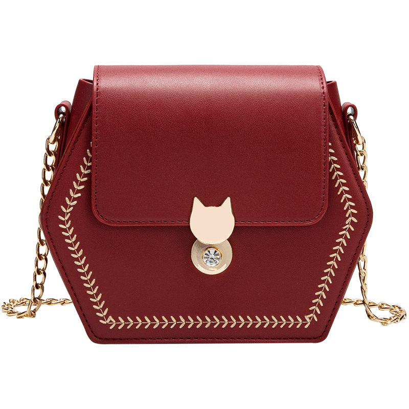 真维斯官方旗舰店真维斯秋冬包包女新款潮网红质感斜挎包时尚易搭链条包单肩包3