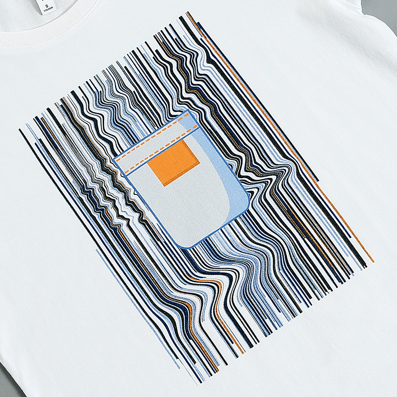 真维斯官方旗舰店真维斯杯设计大赛入选作品 男女同款时尚印花潮纯棉短袖t恤1