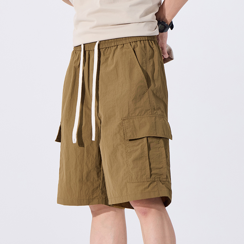 KP真维斯男装2025春季新款日系工装短裤宽松休闲裤男士五分裤薄款