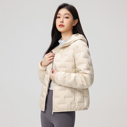 WX真维斯女装2025冬季新款潮牌时尚女生休闲薄款羽绒服立领外套 - 图2