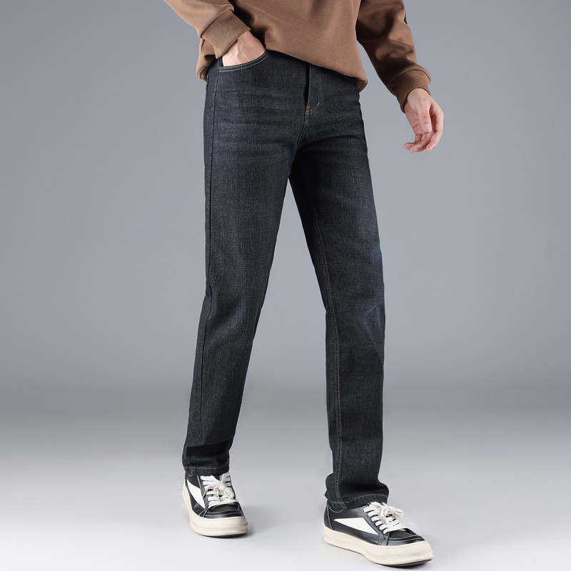 LYP真维斯男装裤子男士宽松直筒修身裤子休闲水洗牛仔裤男款长裤 - 图0