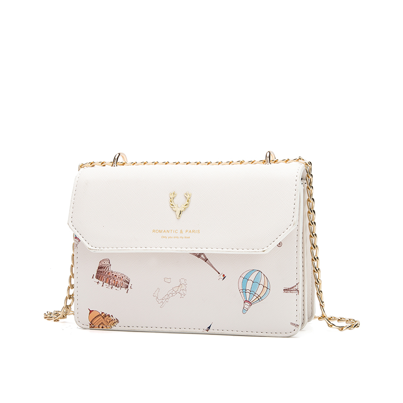 真维斯官方旗舰店真维斯小清新少女单肩斜挎包新款潮百搭简约时尚链条小方包0