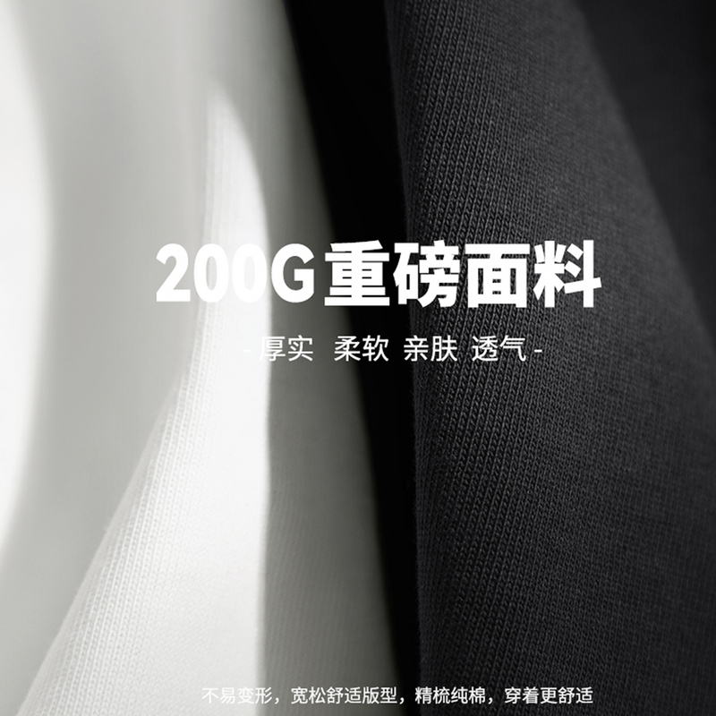 JR真维斯男装2024春季新款 200G重磅面料潮流印花长袖圆领休闲T恤-图2