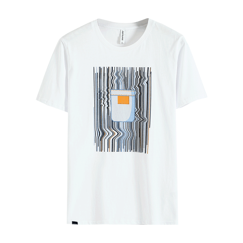 真维斯官方旗舰店真维斯杯设计大赛入选作品 男女同款时尚印花潮纯棉短袖t恤3
