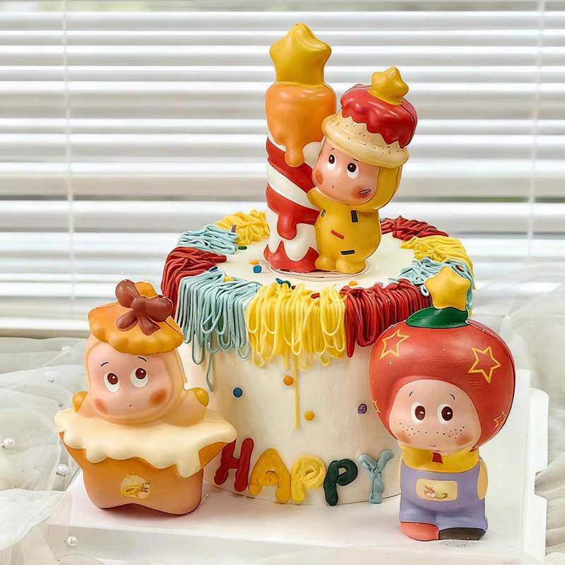 可爱许愿蜡烛星星人网红蛋糕装饰摆件卡通生日公仔儿童摆件烘焙,淘宝优惠券,粉丝福利购,淘宝优惠卷