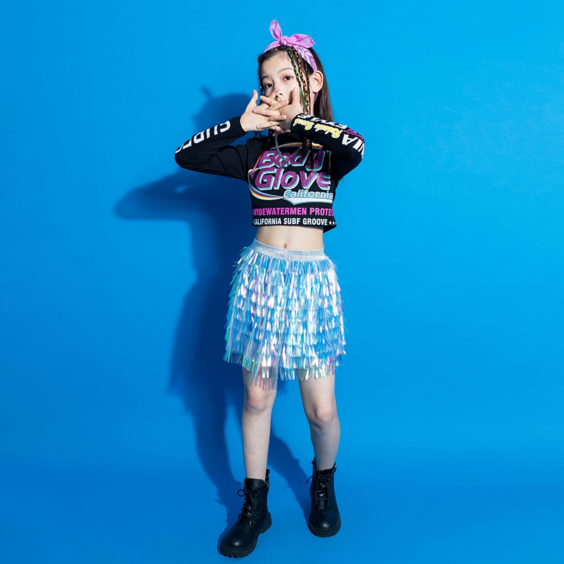 韩舞kpop舞蹈服啦啦队服装女团打歌服blackpink演出服gidle舞台装_虎窝淘