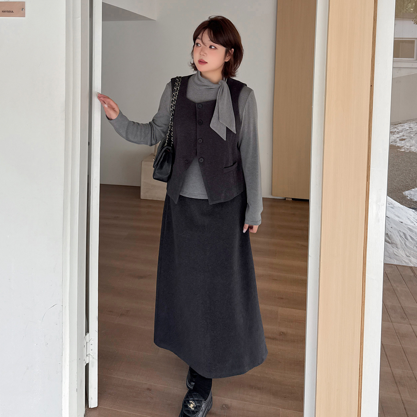 2025冬新款大码女装胖MM针织长袖T恤马甲半身裙三件套通勤套装,淘宝优惠券,粉丝福利购,淘宝优惠卷