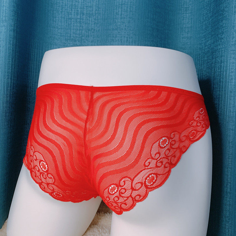网红情趣性感诱惑无痕带花三角裤透明U凸个性蕾丝特辣男大码内裤,淘宝优惠券,粉丝福利购,淘宝优惠卷