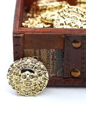 纯铜加勒比海盗金币吊坠万圣节