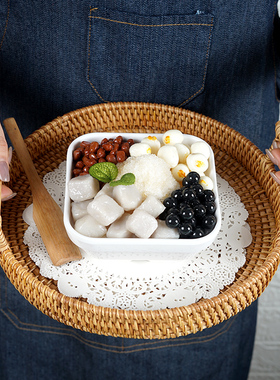 仿真假食物甜品碗汤圆糖水多芒丸子芋圆冰沙甜品摆件装饰模型道具