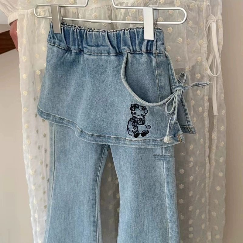 韩版童装女童秋装裤子2025新款洋气时髦儿童蓝色屁帘牛仔裤女宝宝,淘宝优惠券,粉丝福利购,淘宝优惠卷