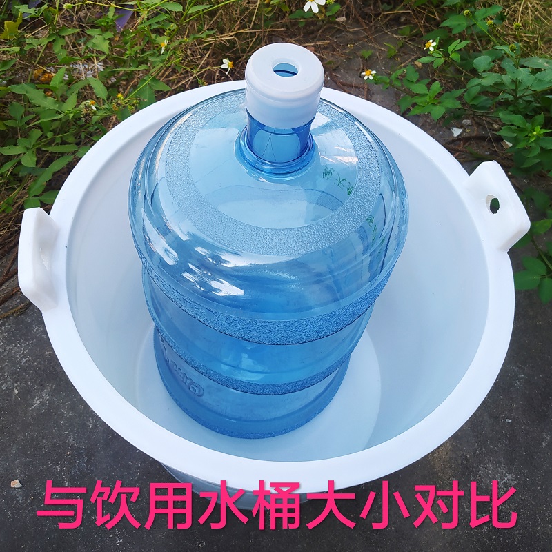 食品级大胶桶98型黑白色水桶加大号胶桶牛筋桶粪桶大塑胶桶垃圾桶-图1