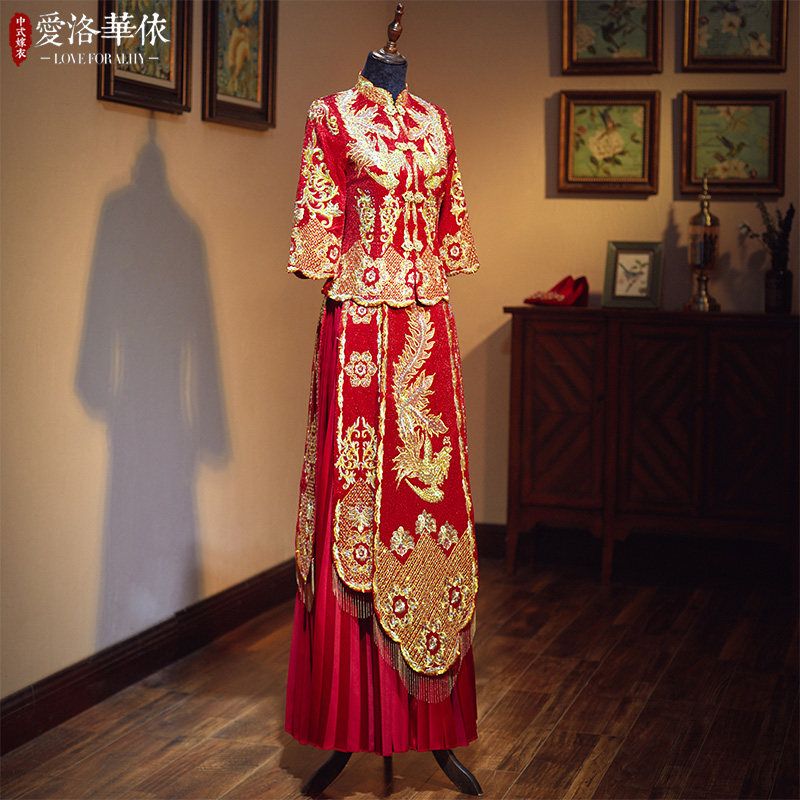 秀禾服2020新款秋冬结婚中式敬酒服 爱洛华依旗袍