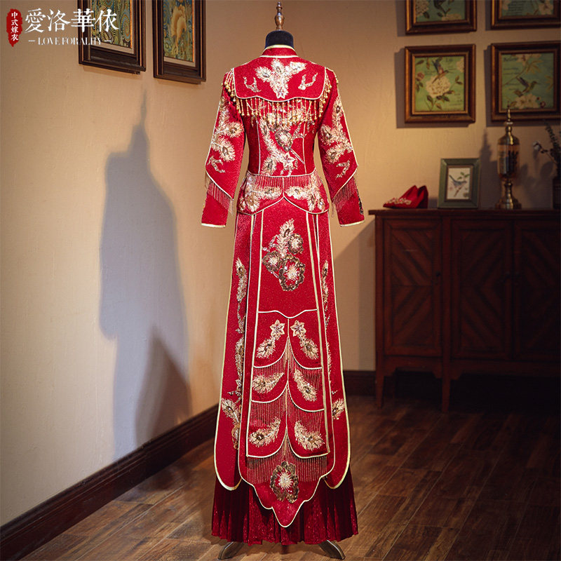 秀禾服2020新款秋冬结婚礼服秀婚纱 爱洛华依旗袍