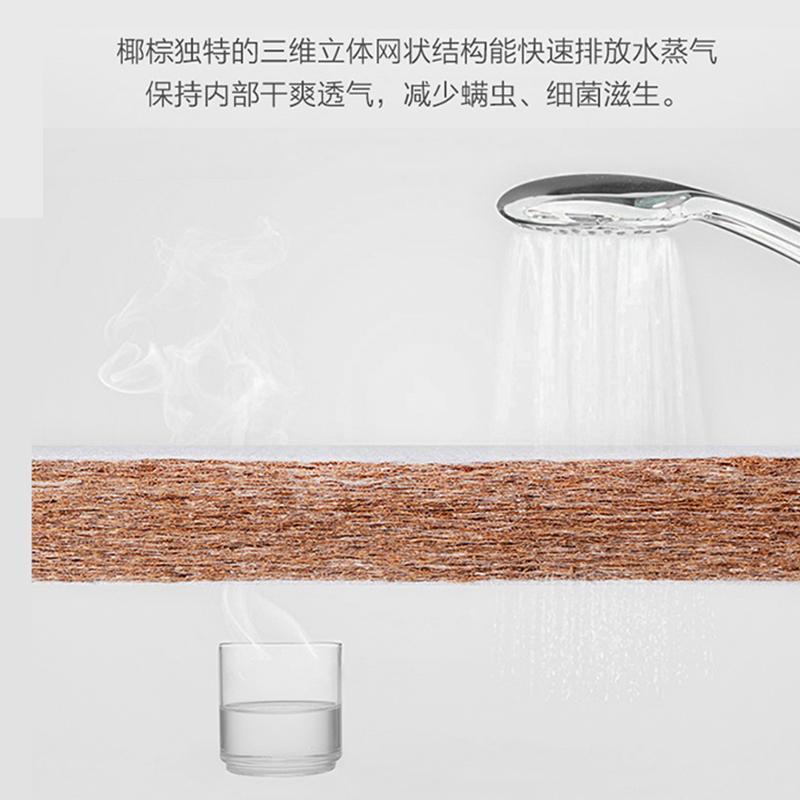 玉凤床垫3D天然椰棕垫硬垫席梦思乳胶棕榈椰棕床垫1.5m1.8米 定制 - 图2