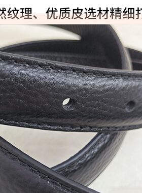 腰带新款女士针扣皮带百搭简约合金扣头柔软度极好品牌穆皮狼