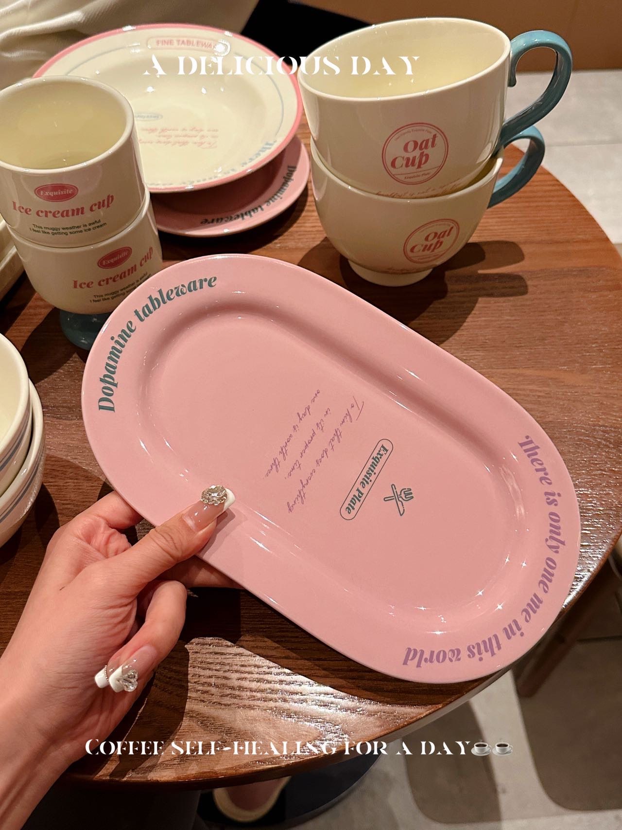 ES韩风ins字母法式餐具陶瓷盘碗套装家用米饭碗早餐盘一人食,淘宝优惠券,粉丝福利购,淘宝优惠卷