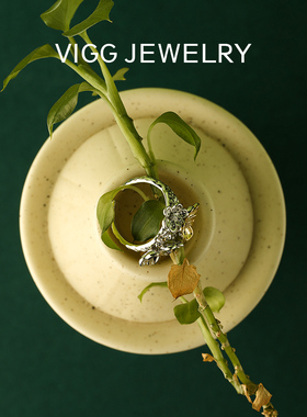 VIGG一路生花开口戒指女款轻奢