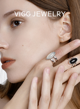 【VIGG】昼夜开口戒指女高级感设计时尚潮指环-zb