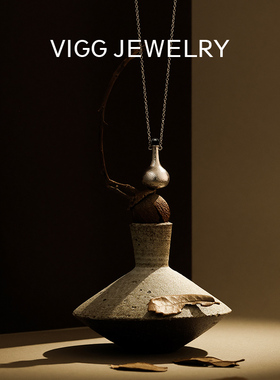 VIGG瓶安项链女小众设计黑玛瑙