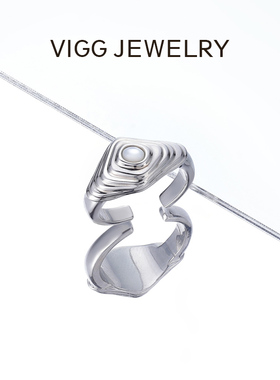 VIGG风蚀山丘开口戒指女