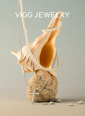 vigg叠戴十字架小众设计锁骨链