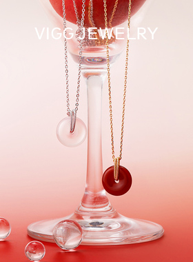 VIGG平安环项链女2025年新中式红玛瑙高级感时尚百搭锁骨链配饰品