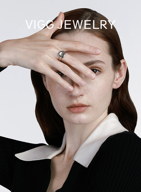 vigg纯银宽面个性小众风高级戒指